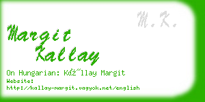 margit kallay business card